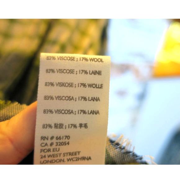 NWT Free People Green Wool Blend Pacific Dawn Plaid Ruched Peplum Raw Hem Blouse - Picture 12 of 15